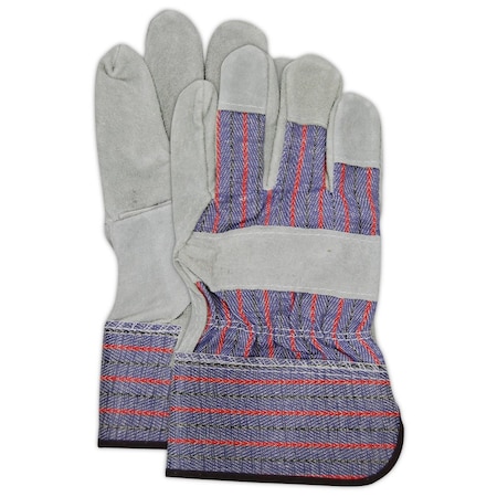 Magid Leather Palm Gloves, Wing Thumb, Gray, XL, 12 PK TB325IEST-XL